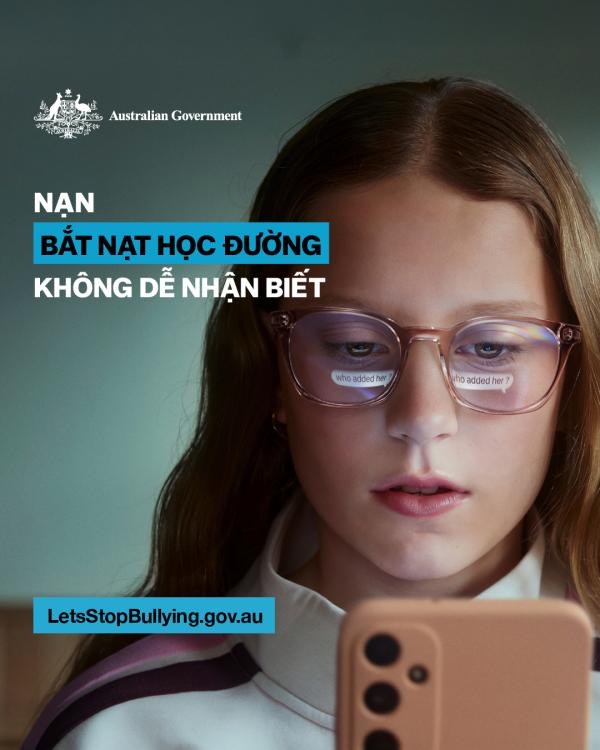 Let’s Stop Bullying campaign – social tile 1 - Vietnamese