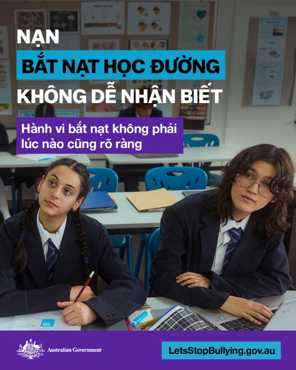 Let’s Stop Bullying campaign – social tile 2 - Vietnamese