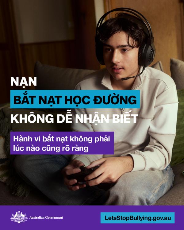 Let’s Stop Bullying campaign – social tile 3 - Vietnamese