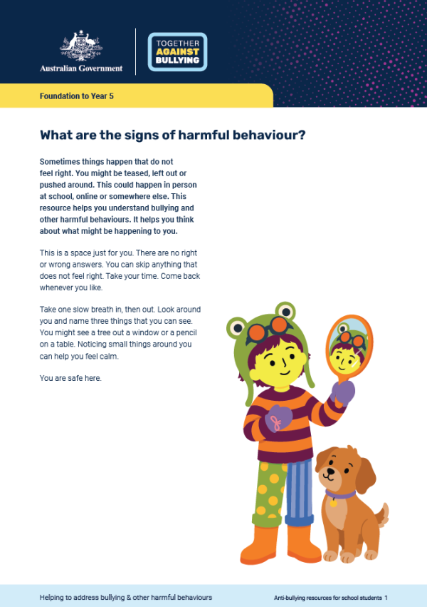 What are the signs of harmful behaviour thumbnail