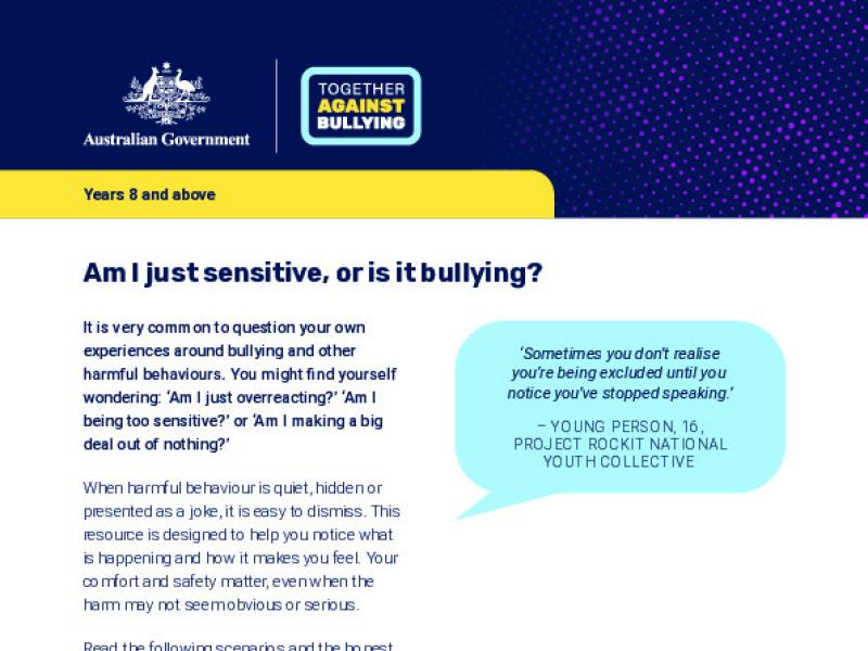 Am I just 'sensitive' or is it bullying.pdf