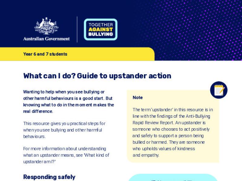 What can I do - Guide to upstander action.pdf