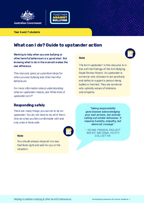 What can I do - Guide to upstander action.pdf