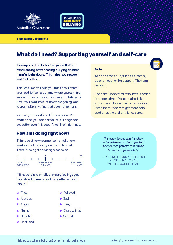 What do I need - Supporting yourself and self-care.pdf